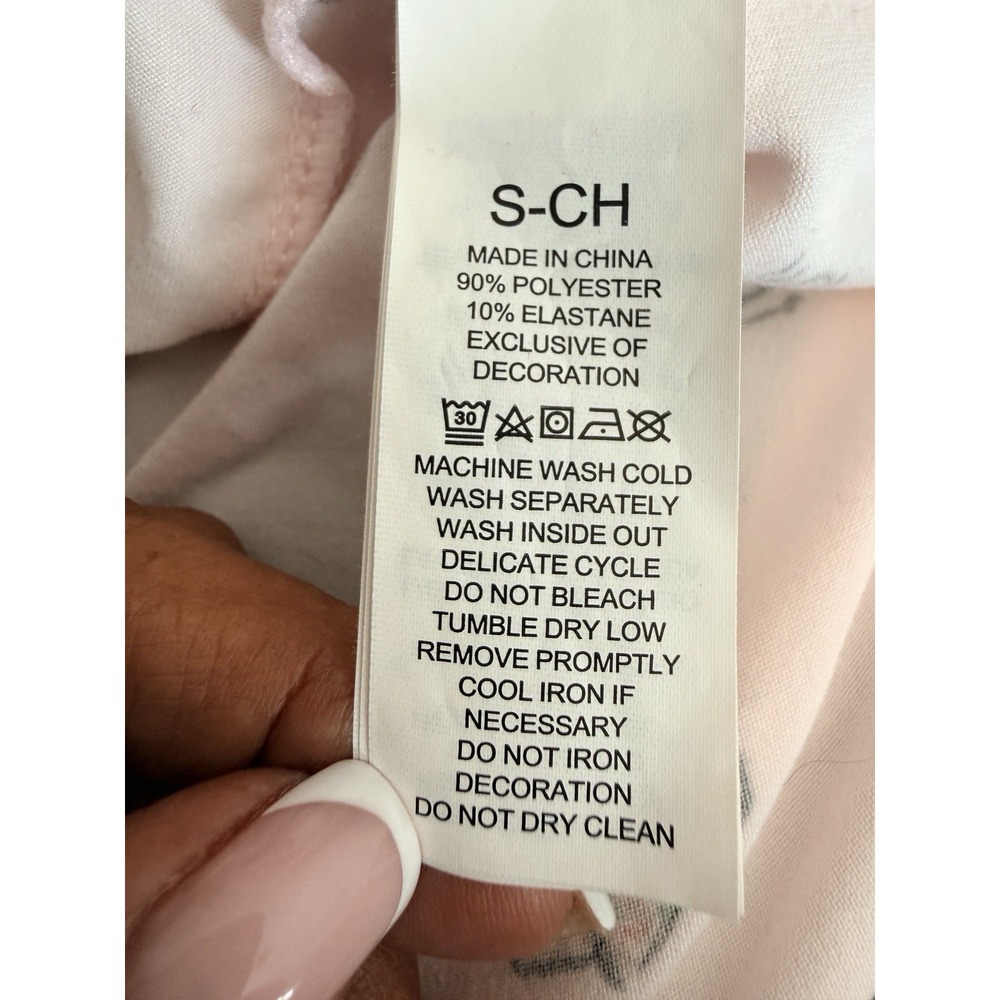 KATE SPADE Women Pajama Pant Set S Jersey Blush Pink HOLIDAY Dachshund Henley - Picture 12 of 12